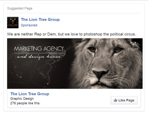 Facebook Promote Page Ad