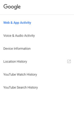 Google History UI
